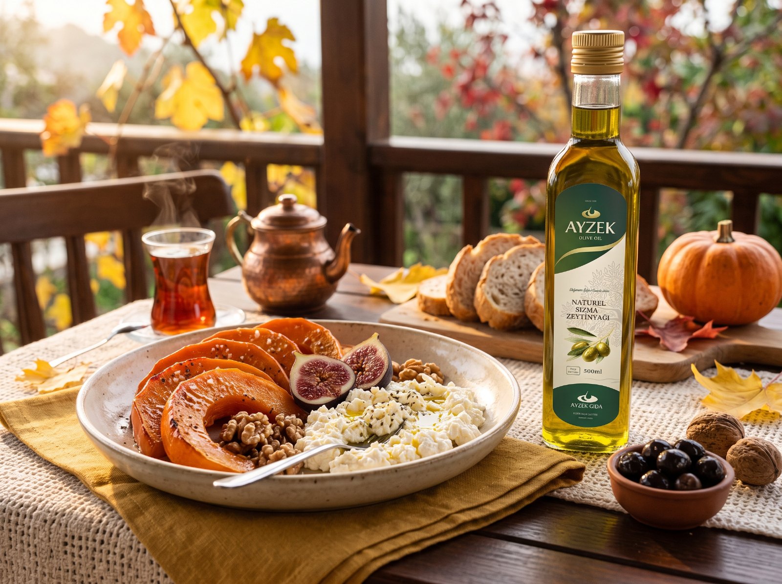 Zeytinyağlı Lor & Bal Kabaklı Ege Kahvaltı Tabağı
